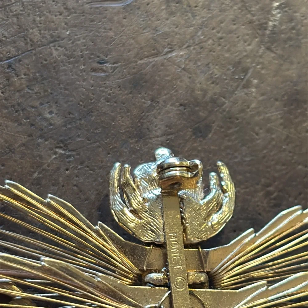 Vintage Monet Gold-Tone Dragonfly Brooch Pin Nature Aesthetic Cottagecore
